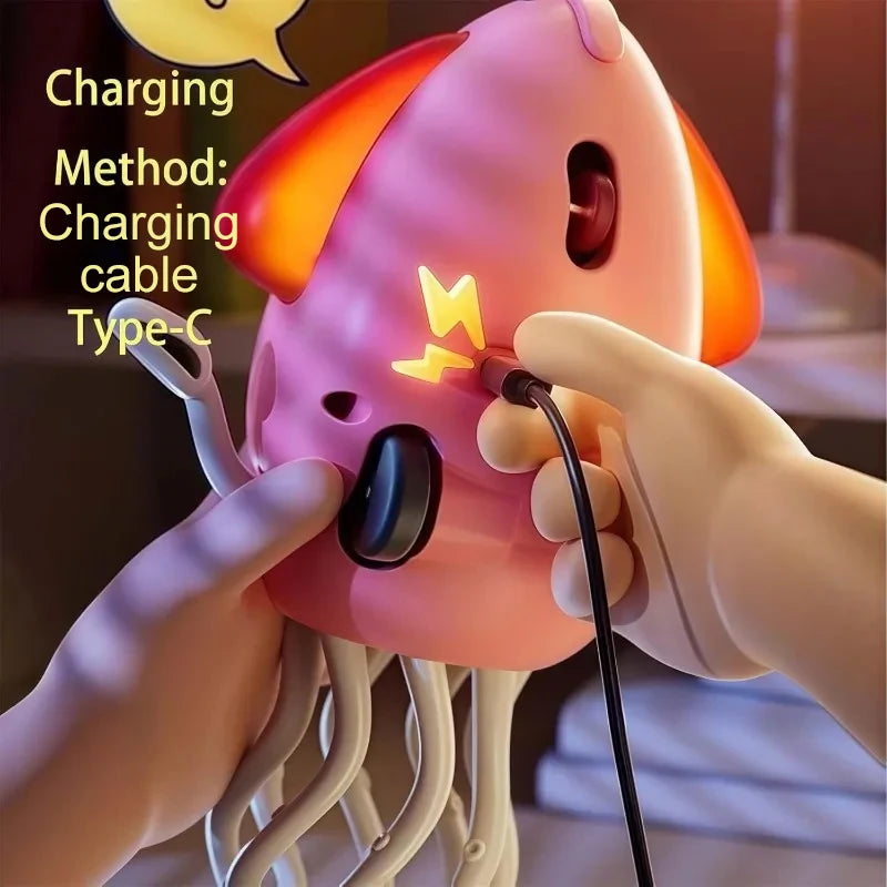 Electric Auto-Avoid Octopus with LED Lights Music Electric Crawling Octopus Toy Stress Relief Gift Octopus Interactive Robotics