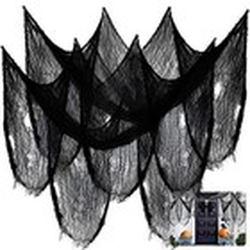 Halloween Creepy Cloth Decoration - 180 X 30In Halloween Black Decor Outdoor