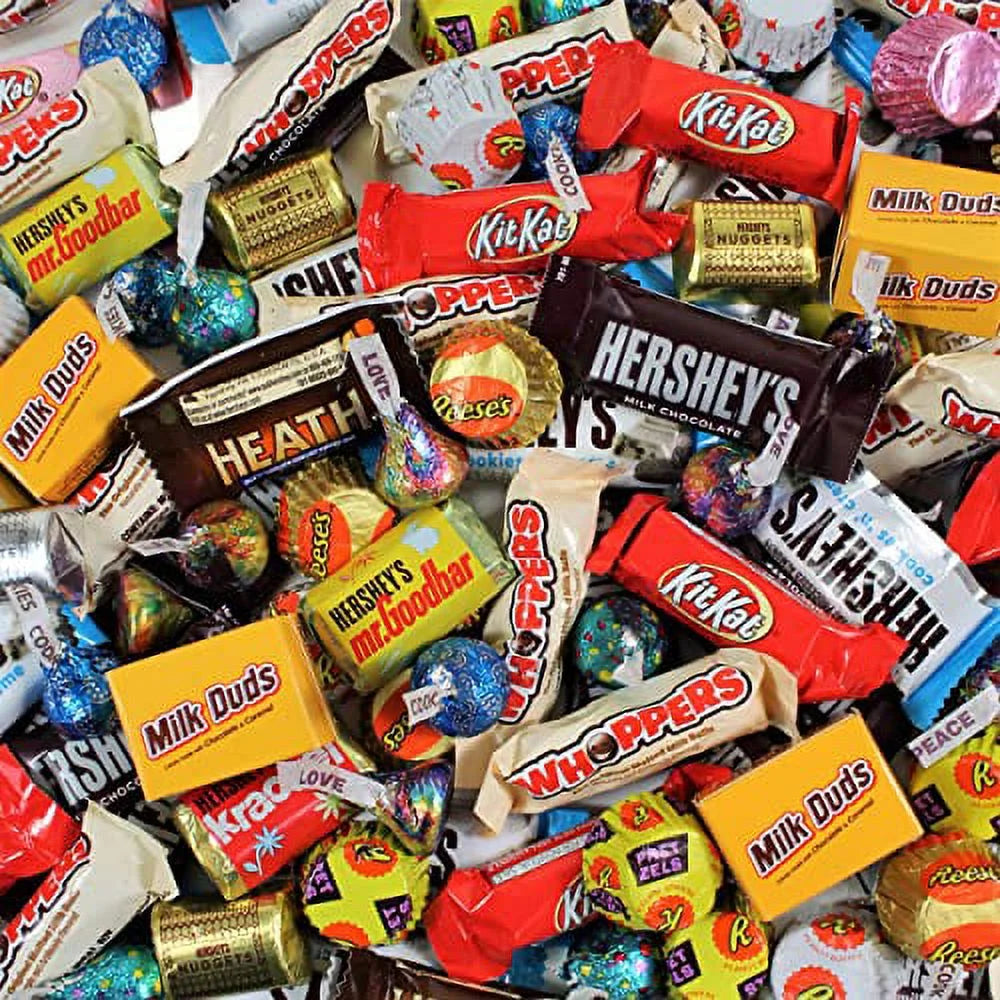 Assorted Chocolate Candy Variety Pack - 2 Lb Bulk Candy Chocolate Mix - Chocolate Candy Bulk - Hershey Chocolate - Bulk Individually Wrapped Chocolate