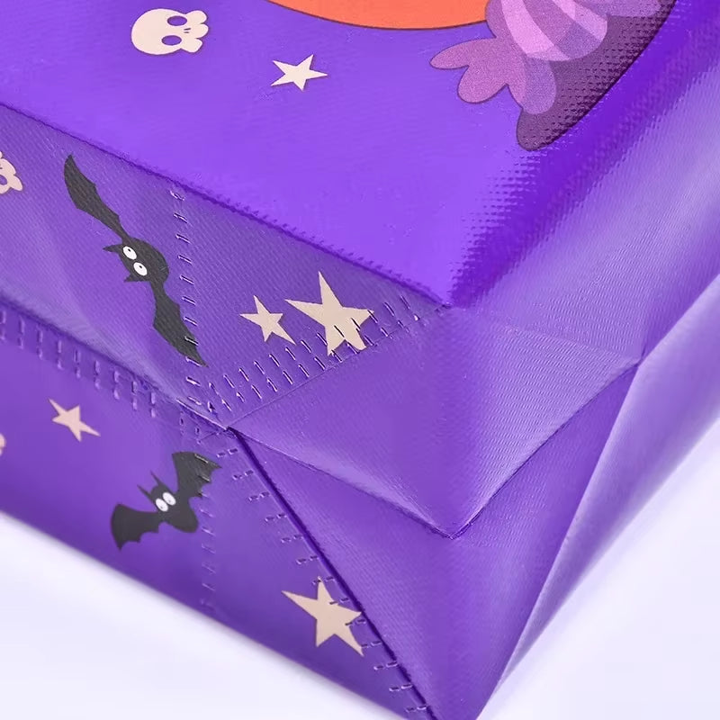 Halloween Candy Gift Bags - Set of 1-60 PCS, Trick or Treat Tote Bags with Handles for Kids' Parties