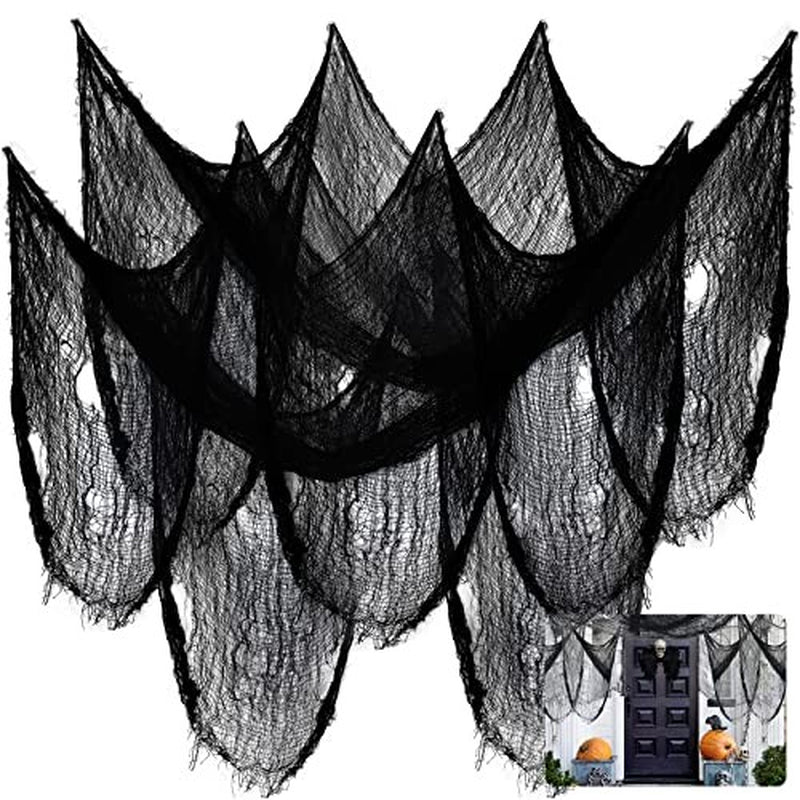 Halloween Creepy Cloth Decoration - 180 X 30In Halloween Black Decor Outdoor